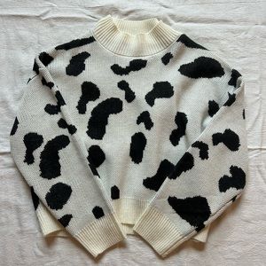 Lelis Collection Cow Print Sweater